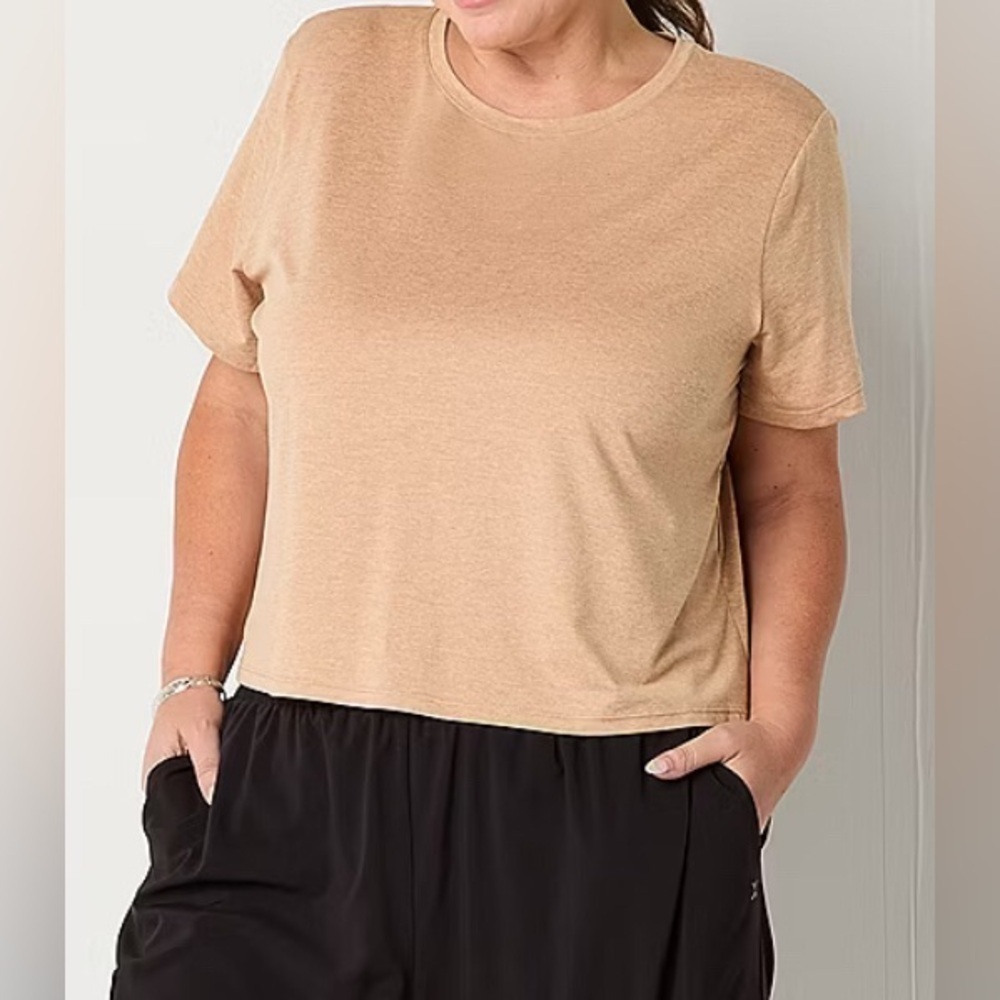 Xersion Everyday Womens Crew Neck Short Sleeve T-Shirt Plus☀️